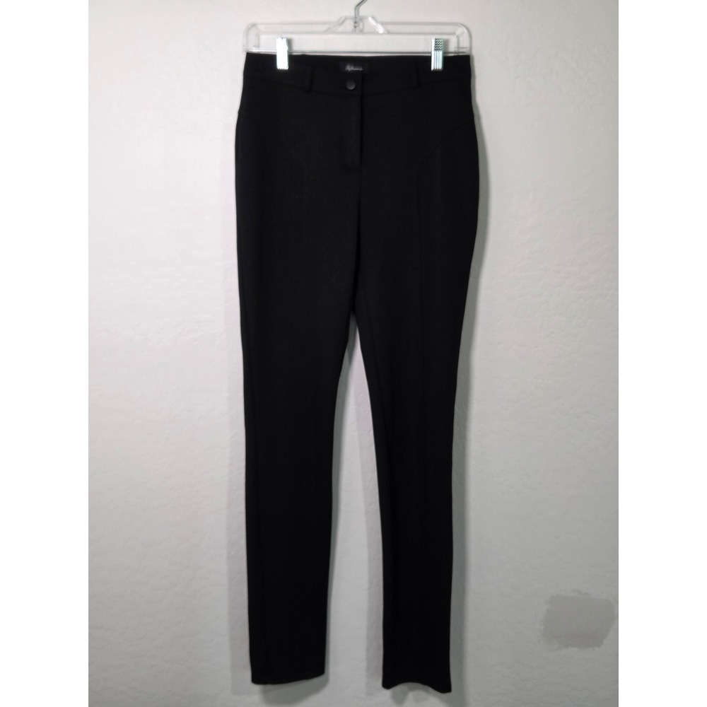 Reitmans Black Textured Dress Pants Womens 6 Tall Long Slim Leg Office Trousers